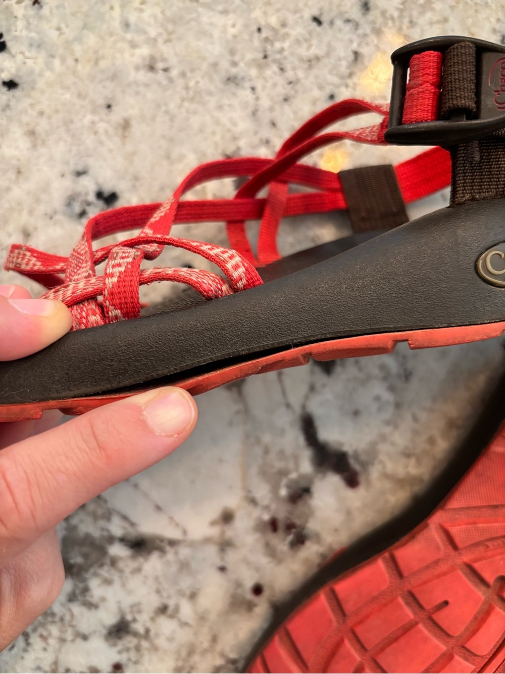 Women’s chaco sandals red size 8 - Picture 10 of 11
